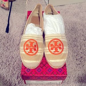 Tory Burch Elisa Logo multicolor Espadrille Flats. No box.